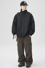 新款中性风户外夹克男立领纯色上衣冲锋衣外套DSA157B-JK7822-P60，男装夹克，电商A157B