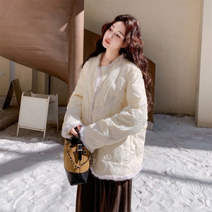 新款50绒拼貂毛工艺面料羽绒服5580-P265-K398图片