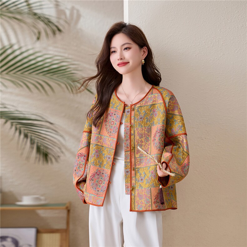 【现货！！！】高级感真丝宋锦外套女式新中式，女装短外套，素月