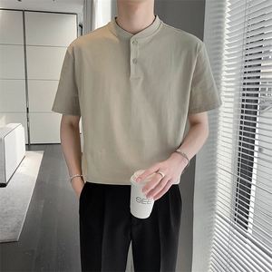 盗图 立领复古硬汉短袖体恤半袖上衣PL53/P45特控78图片