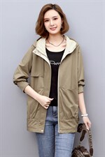 风衣女短款春秋季2021新款韩版休闲宽松矮小个子外套潮，女装短外套，丽影随形