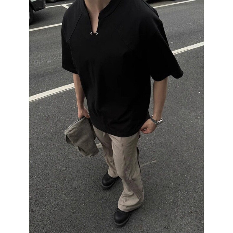 夏季高街索罗娜纯色短袖t恤男女潮牌街头重磅宽松上衣TX169,男装T恤,星座1116A（原606A-3）