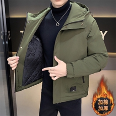 秋冬季二棉夹棉外套新款男士帅气连帽夹克潮流时尚男秋装棉衣，男装夹克，星座715-3