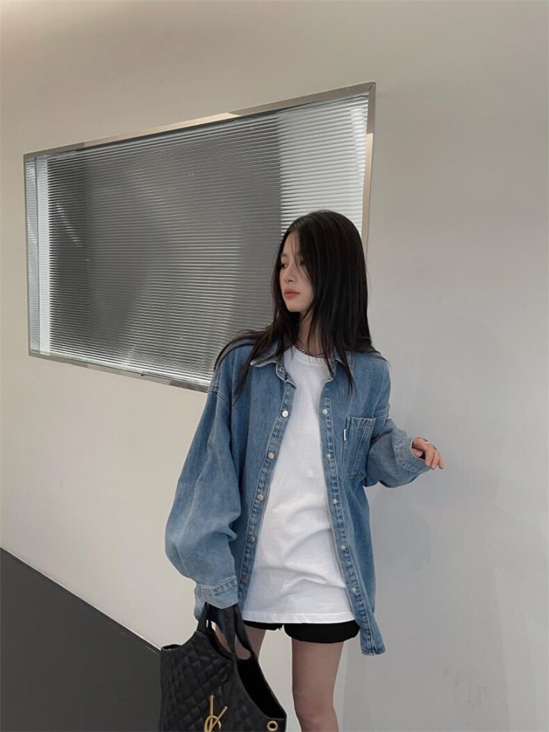 韩版牛仔衬衣，其它，mo cha dan