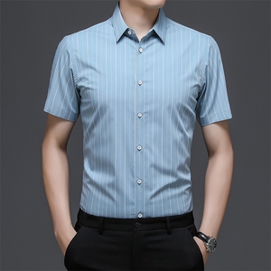 AD22108钱塘2020-3夏季男士商务休闲精品短袖条纹衬衣P60图片