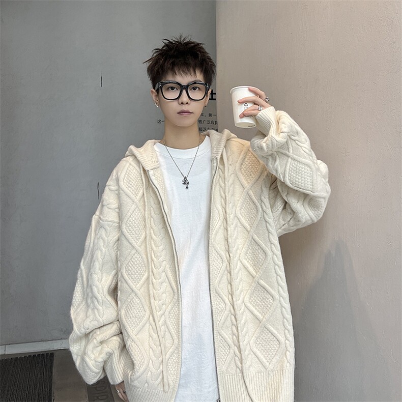 2024秋冬新款开衫毛衣美式休闲慵懒风V领针织衫男外套MY0571-P68,男装针织衫/毛衣,星座308B-2