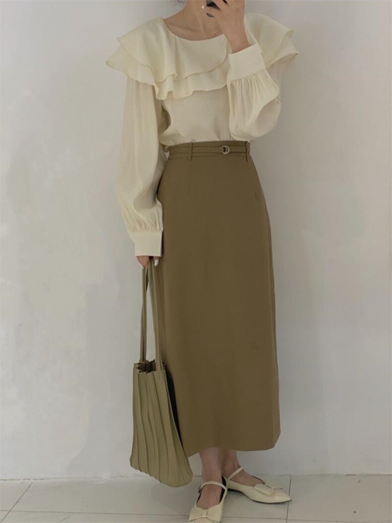 荷叶边小衫，其它，驿谷