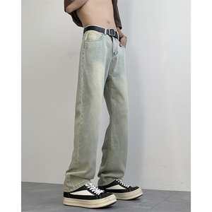 现货S-5XL加肥加大码纯色直筒牛仔裤 310A-2 BK325 P50 控68图片