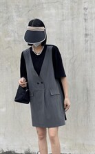 2022拼接假两件连衣裙，女装连衣裙，雷洛奇丽