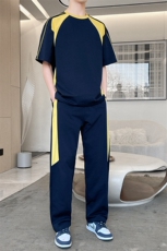 短袖t恤男士夏季ins潮牌帅气百搭运动套装休闲搭配一套上衣服男装，男装休闲套装，星座1206（原A206）