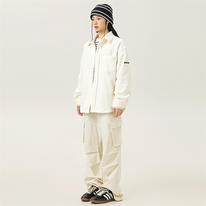 2025冬季新款男日系潮牌纯色加厚长袖衬衫宽松外套衬衣CS306-F79