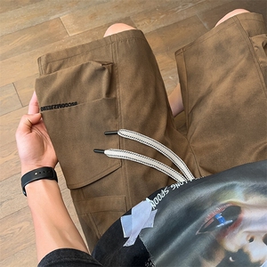 大口袋工装裤男脏脏短裤扎染五分休闲裤217-2-K195-特P35图片
