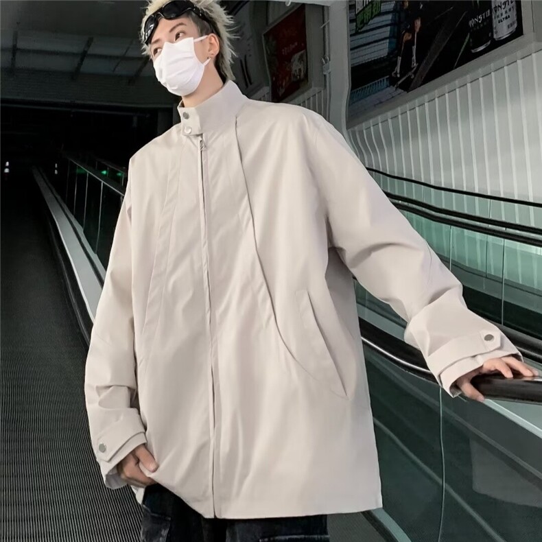 棒球服男士春秋季2024新款潮牌宽松工装外套飞行员夹克8252/P64,男装夹克,星座506