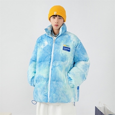 日系白墙2024冬新款幻彩立领面包服棉衣外套男MY002-P135控150，男装棉衣，星座914-3