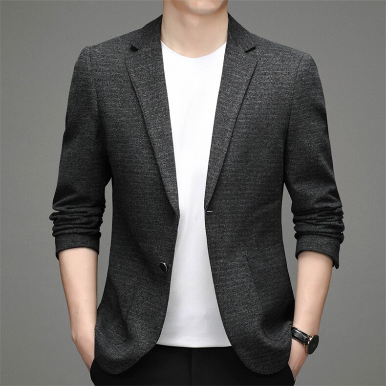 DJ3301钱塘2020-3新款商务休闲简约时尚中年男士西服外套P142图片
