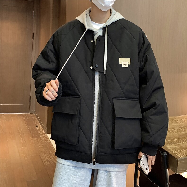 冬季2025新款港风男棉衣棉服青少年情侣装冬装男女外套S273-P118图片