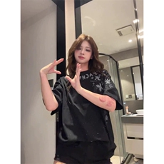 万针全刺绣工艺抖音得物高品质260克重磅纯棉双纱美式高街短袖T恤，男装T恤，电商A486-1