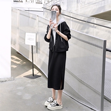 时尚春季新款女装休闲套裙显瘦百搭气质两件套，女装套装/套裙，靓星雨
