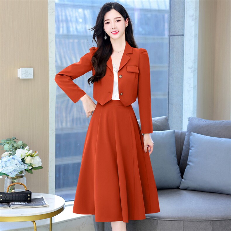 职业套装女高级感2024春秋新款时尚气质女神范小西装连衣裙两件套,女装套装/套裙,火爆靓佳人