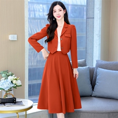 职业套装女高级感2024春秋新款时尚气质女神范小西装连衣裙两件套，女装套装/套裙，火爆靓佳人