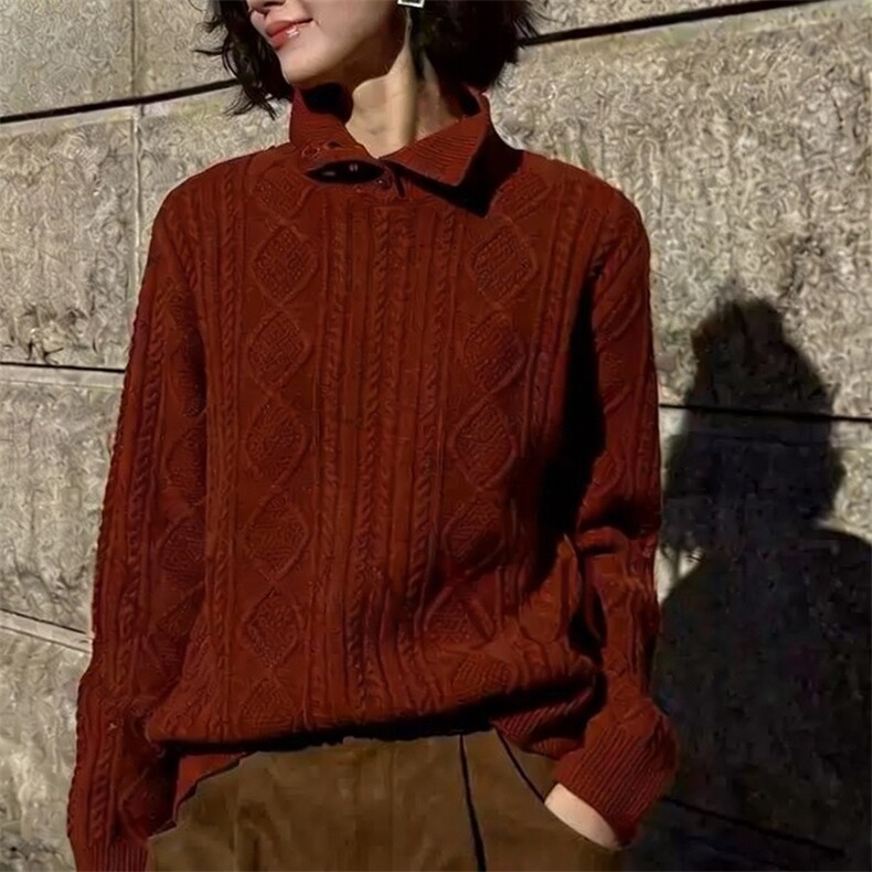 2025年秋季套头时尚百搭通勤简约休闲高领花型套头，女装羊毛衫，新胜羊绒