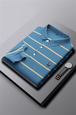 polo衫男装长袖t恤青年春秋季衣服商务中年休闲薄款翻领上衣，男装T恤，电商B212（原钱塘6029）