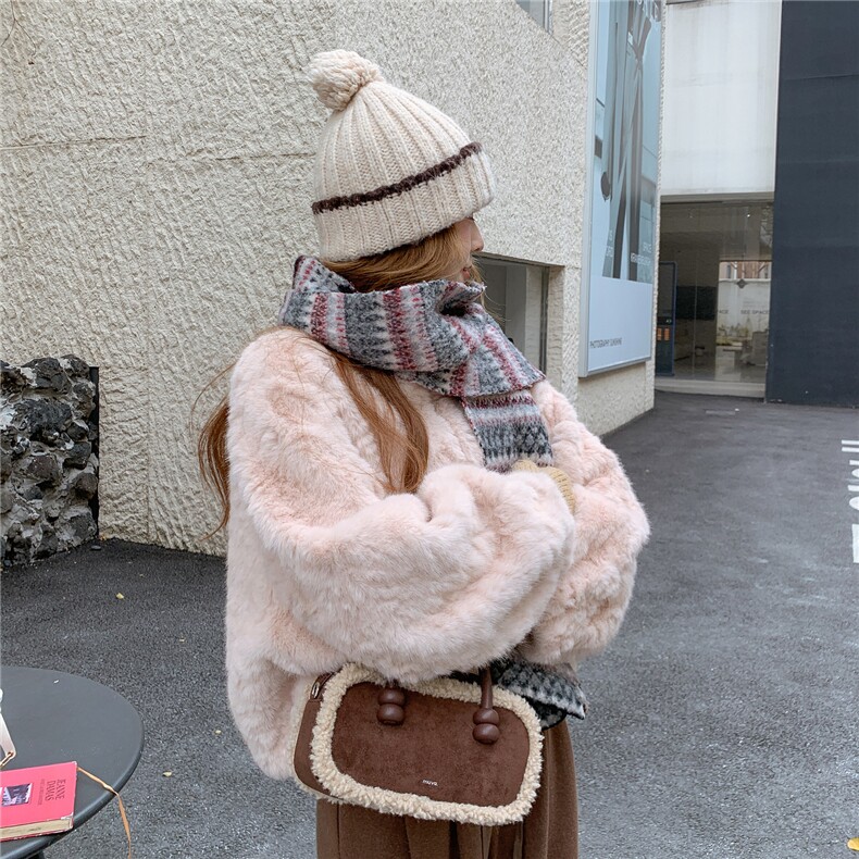 新款2026冬季新款韩系小个子毛毛外套7831-P195-K288,女装短外套,2C057