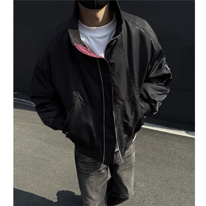 新品 美式高街宽松短款飞行棉服夹克加棉外套男H1036 特P105图片