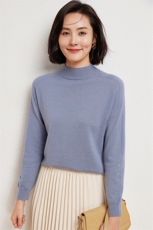 2025年春季套头长袖羊毛时尚气质纯色针织衫，女装羊毛衫，蚂蚁派对工厂直营店