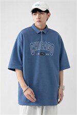新款优品男士短袖刺绣半开拉链印花T恤宽松上衣POLO衫ZD3315-P52,男装T恤,星座717