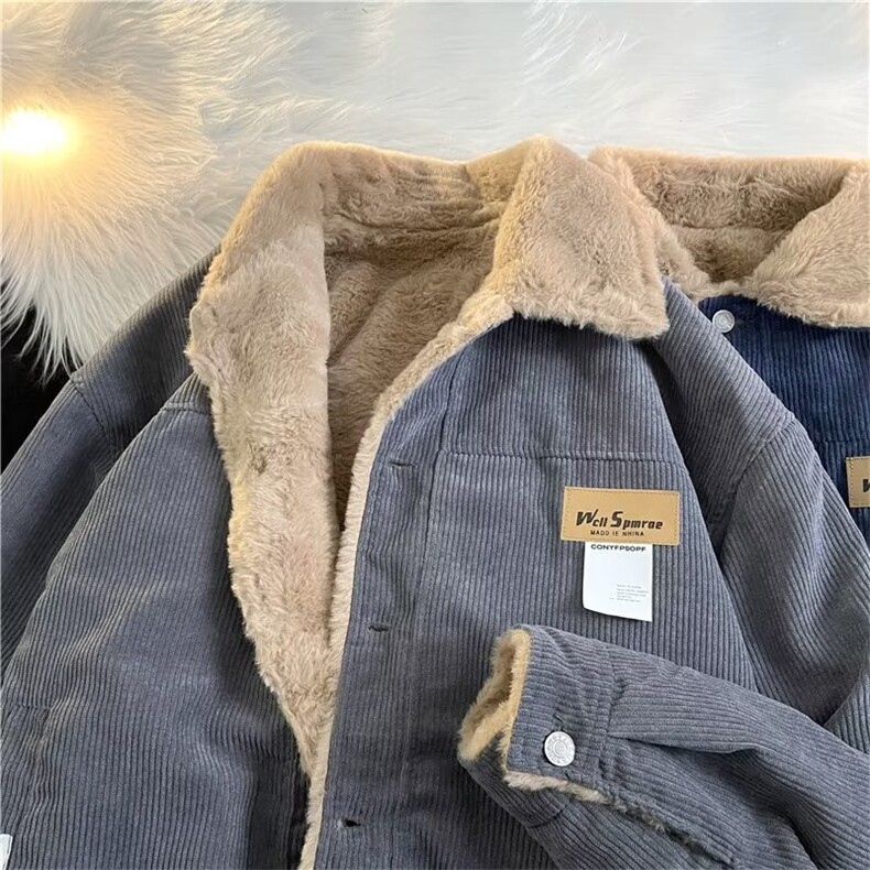 灯芯绒棉衣外套男冬季港风情侣加厚棉服ins棉袄外套上衣VY71-P70,男装棉衣,星座1008-1