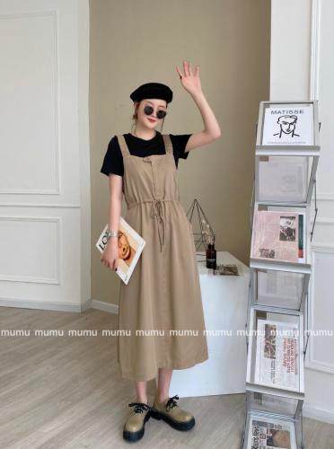 假两件套连衣裙，女装连衣裙，沐·沐