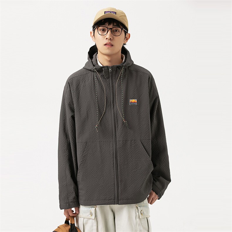 2026春季新款男装日系潮牌宽松连帽格子外套休闲夹克JK562-F109,男装夹克,电商A101（原外27）