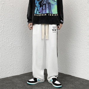 夏季情侣百搭印花休闲裤男大码宽松拖地裤A161-2-K7238-P55图片