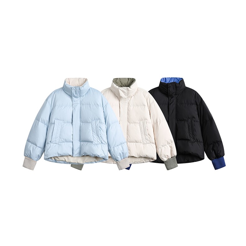 2025冬款拼色下摆抽绳羽绒服--1311 控价298图片