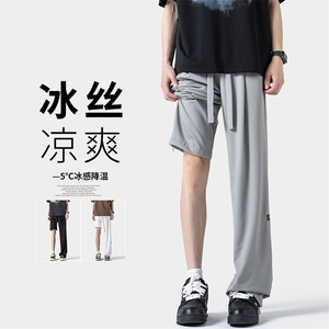 2024 夏季新款 无影墙大码垂感弹力冰丝裤M-5X HK24508-P50图片