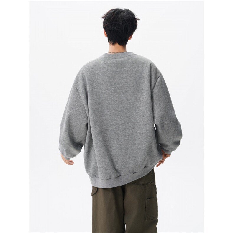WY10152-特P45控78小众撞色拼接破缝假两件大码男大码情侣卫衣,男装卫衣,电商A059