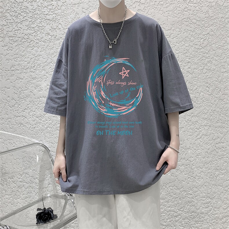 YT2641-P30亚麻短袖t恤男大码五分袖男宽松七分袖大皂风模特,男装T恤,电商A040