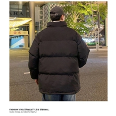 流行慵懒棉服男款冬季美式立领轻薄棉服加厚棉衣外套短款面包服，男装棉衣，星座1210-1