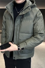 M-4XLB3533436P195绿2025标年连帽冬季男士羽绒服加厚外套，男装羽绒服，电商B353
