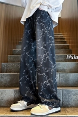 XZ616秋季新款重磅水洗黄泥提花休闲牛仔长裤TY1083特P40控78，男装休闲裤，星座512A（原616）