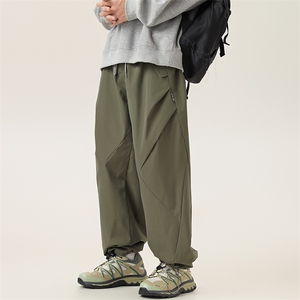 2025冬季新款男装日系宽松加绒加厚运动休闲棉裤束脚卫裤P962-F86图片