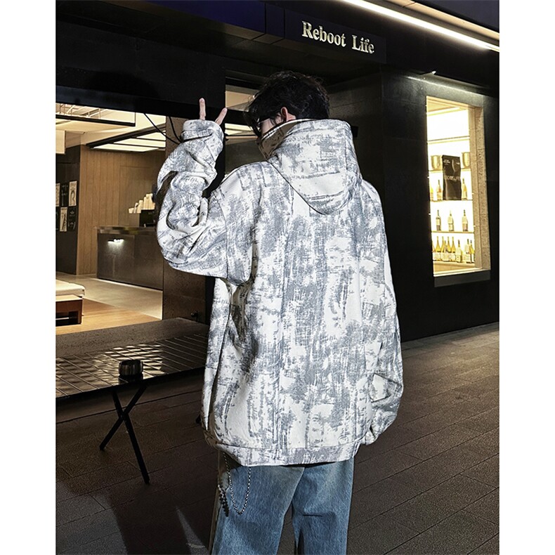 现货WY5527-P68大码加绒加厚立领连帽卫衣,男装卫衣,电商D232
