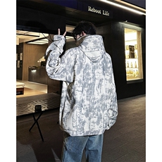 现货WY5527-P68大码加绒加厚立领连帽卫衣，男装卫衣，电商D232