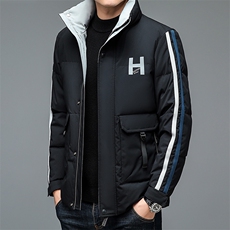 V3581钱塘2020-3冬季厚款商务休闲中年男士90鸭绒羽绒服P195，男装羽绒服，钱塘207-3