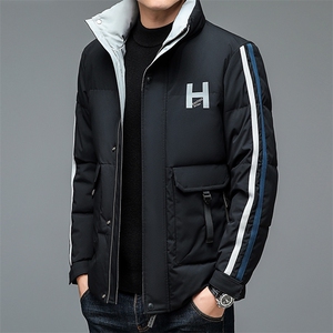 V3581钱塘2020-3冬季厚款商务休闲中年男士90鸭绒羽绒服P195图片