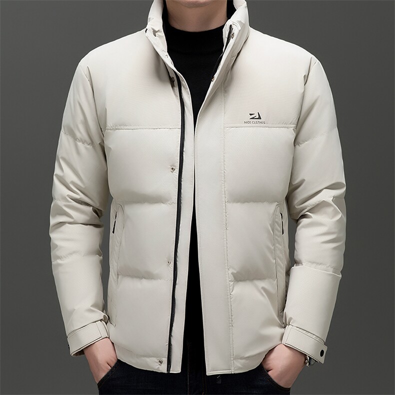 中年羽绒服男士2026年冬季加厚保暖白鸭绒上衣休闲面包服外套男款,男装羽绒服,电商B212（原钱塘6029）