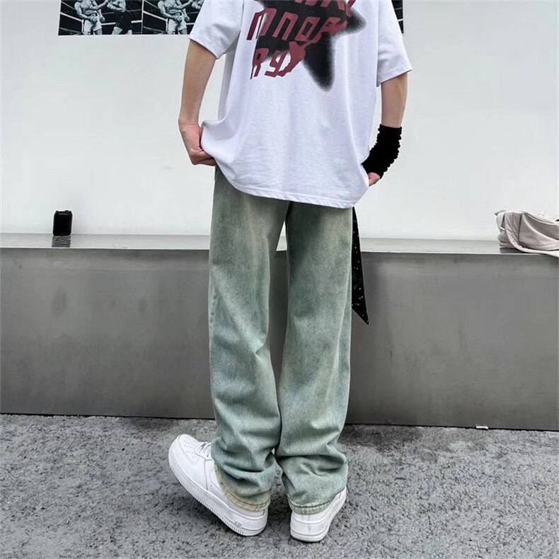 拉链男潮直脚青春流行潮流牛仔裤长裤气质直筒裤NCT001P45,男装牛仔裤,星座1116-2