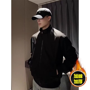 现货秋冬季美拉德立领飞行立领夹克boxy廓形棉衣高街加厚加棉外套图片