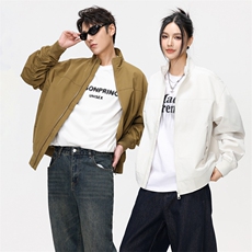 2025秋冬新款休闲百搭纯色棒球领夹克外套男女同款XY2501-P50，男装夹克，星座717